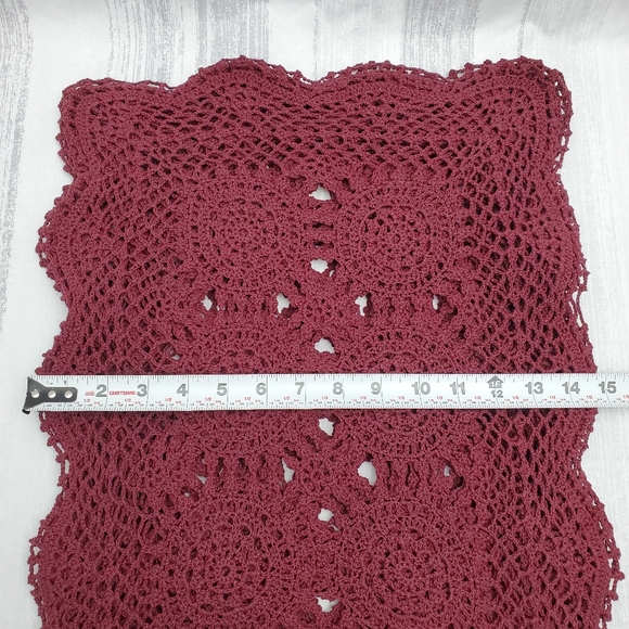 Beautiful Knit Tablemats - 6pc Set Wine - Picture 14 of 14
